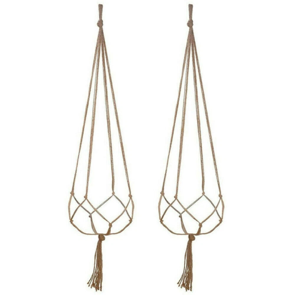 Set of 6 Macrame Plant Holders for Outdoor Flower Pots