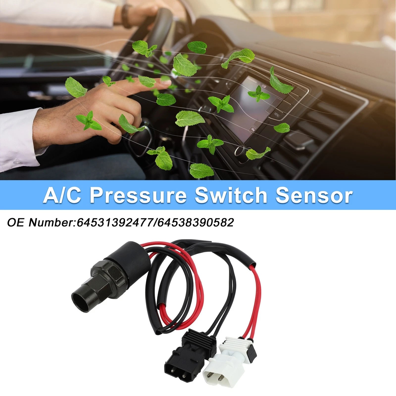 A/C Pressure Switch Sensor for BMW 318i 1.8L (1992–1995)
