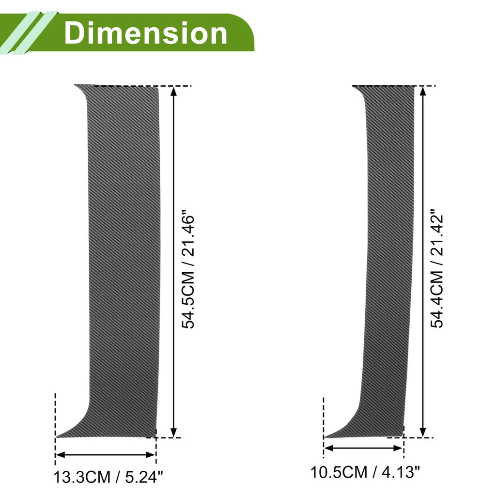 4PCS Pillar Window Trim Replacement for Chevy Blazer (1995–2005) Carbon Fiber Black