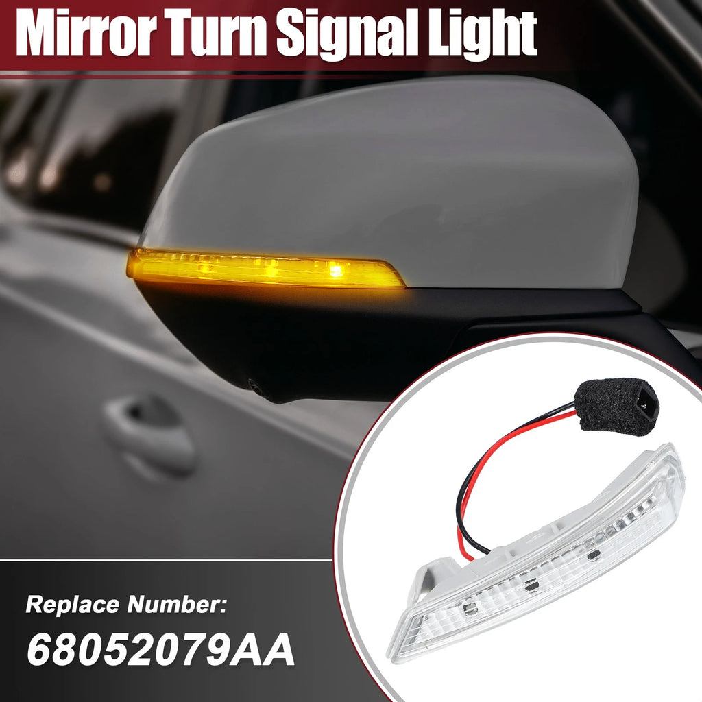 Left Side Mirror Turn Signal Light Replacement for Chrysler Dodge (2005–2018)