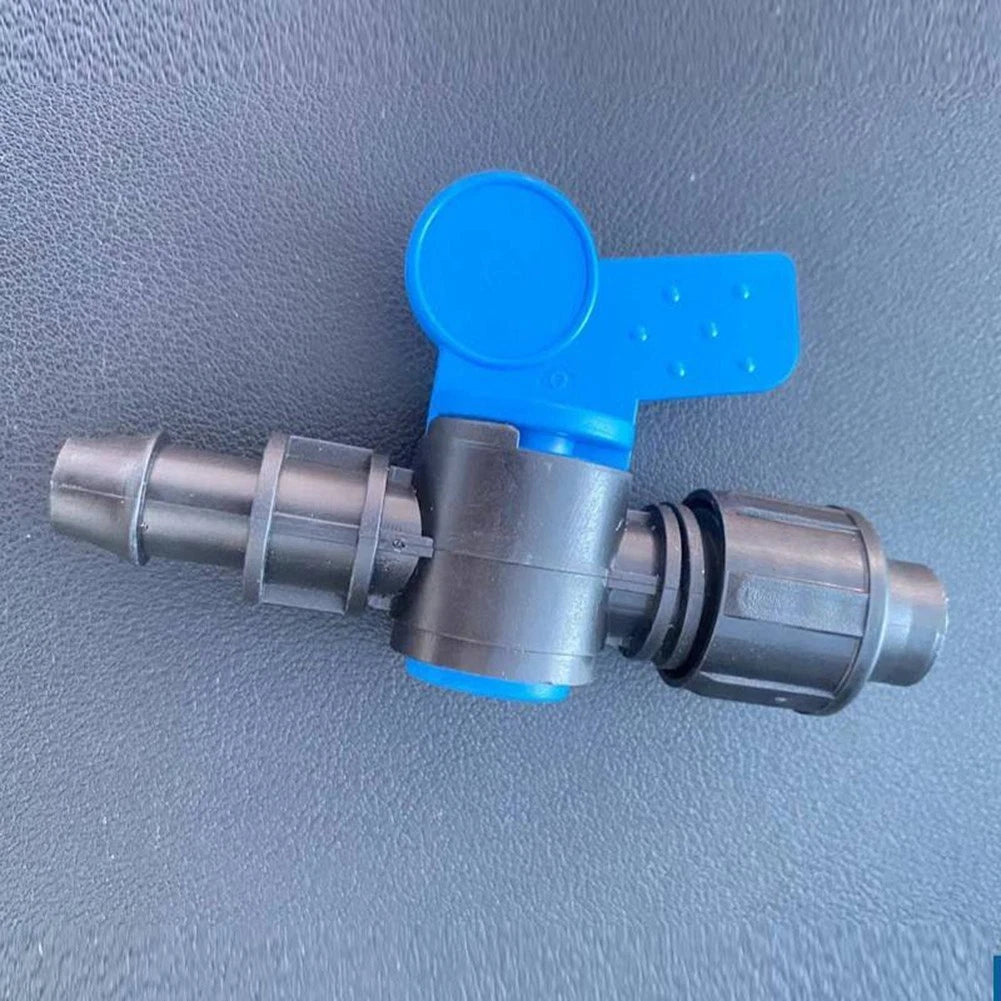 16mm Mini Ball Valve Hose Nut Lock Connectors for Irrigation Setup