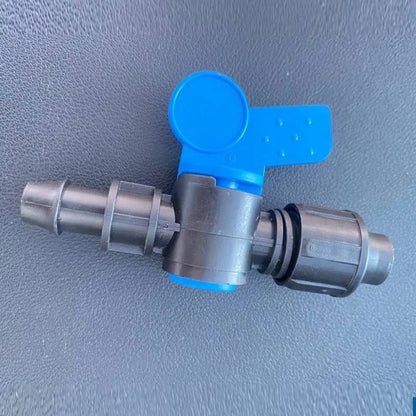 16mm Mini Ball Valve Hose Nut Lock Connectors for Irrigation Setup
