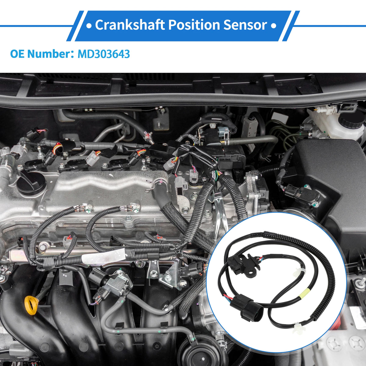 Crankshaft Position Sensor for Mitsubishi Montero SR (1994–1996) MD303643