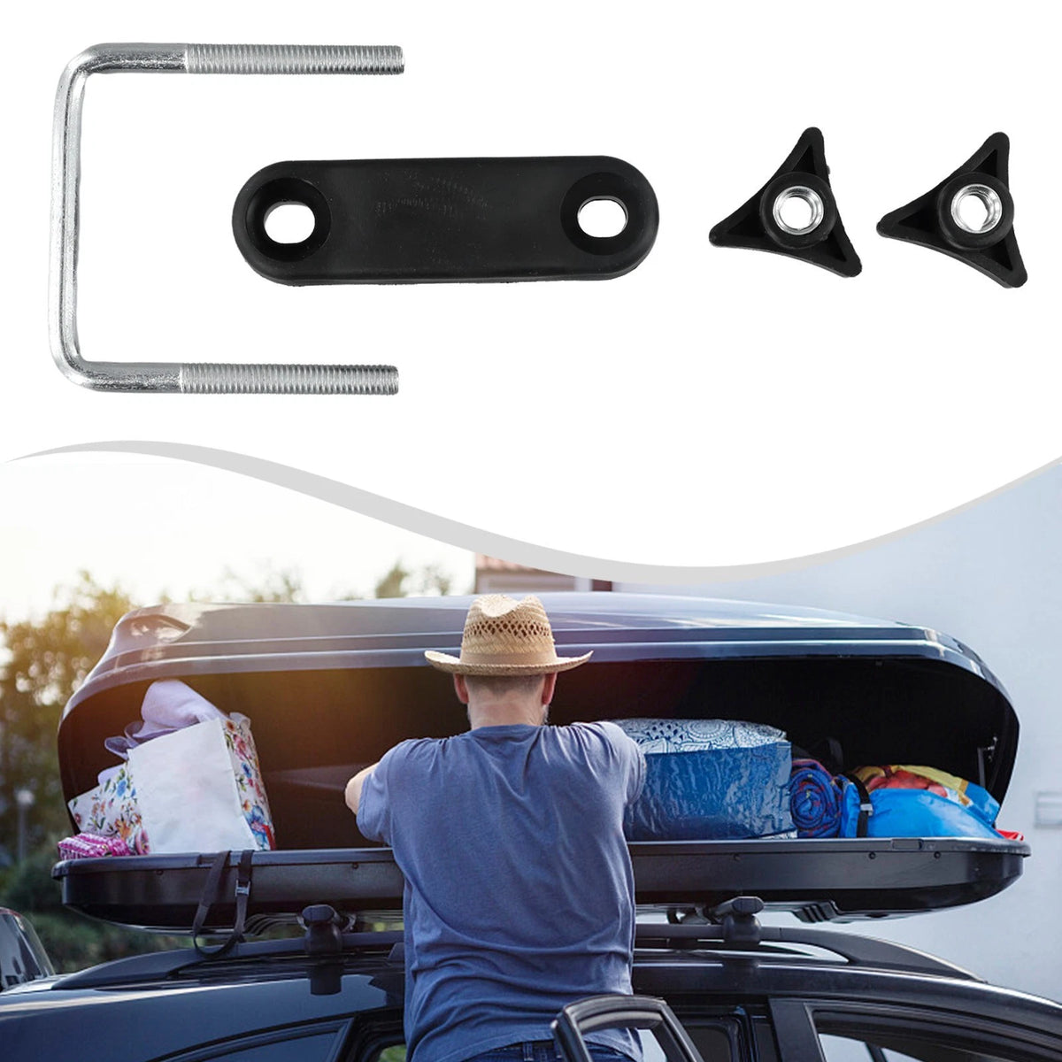 Adjustable U Bolt Roof Rack Clamps for Flexibility in Luggage Frame