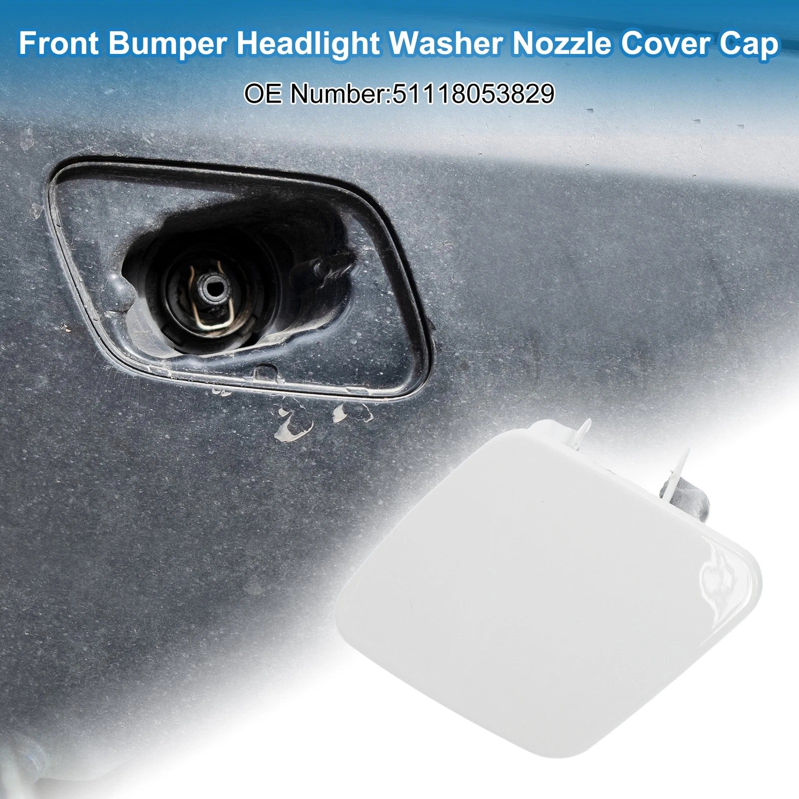 Front Left Side Headlight Washer Nozzle Cover for BMW 1 Series (2011–2019)