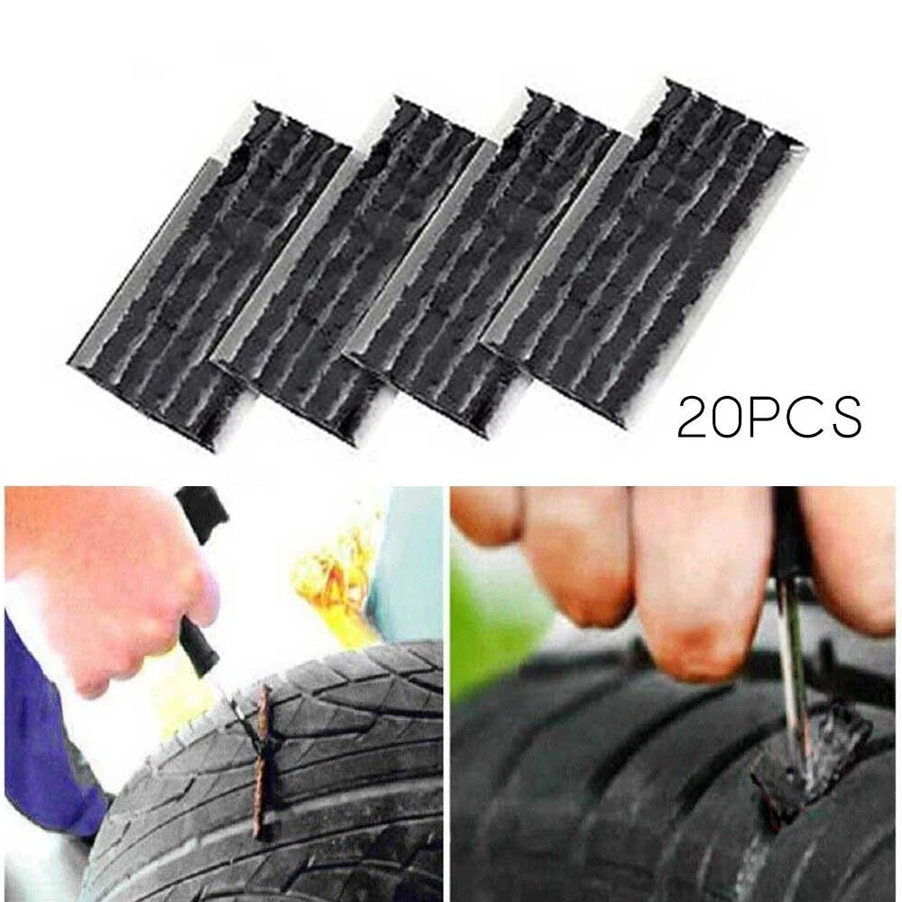 20 Rubber Strips for Tubeless Tires Puncture Fixes