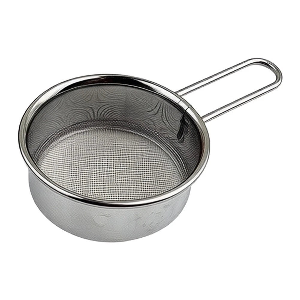 2X Compact Fine Mesh Stainless Steel Strainer for Sifting Flour Cocoa