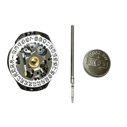 Quartz Watch Movement for Japan VX82, VX82E (3 Hands, Single Calendar)
