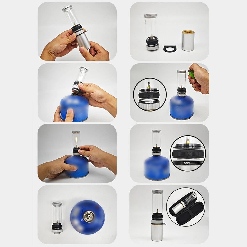 Adjustable Gas Lamp for Camping and Hiking