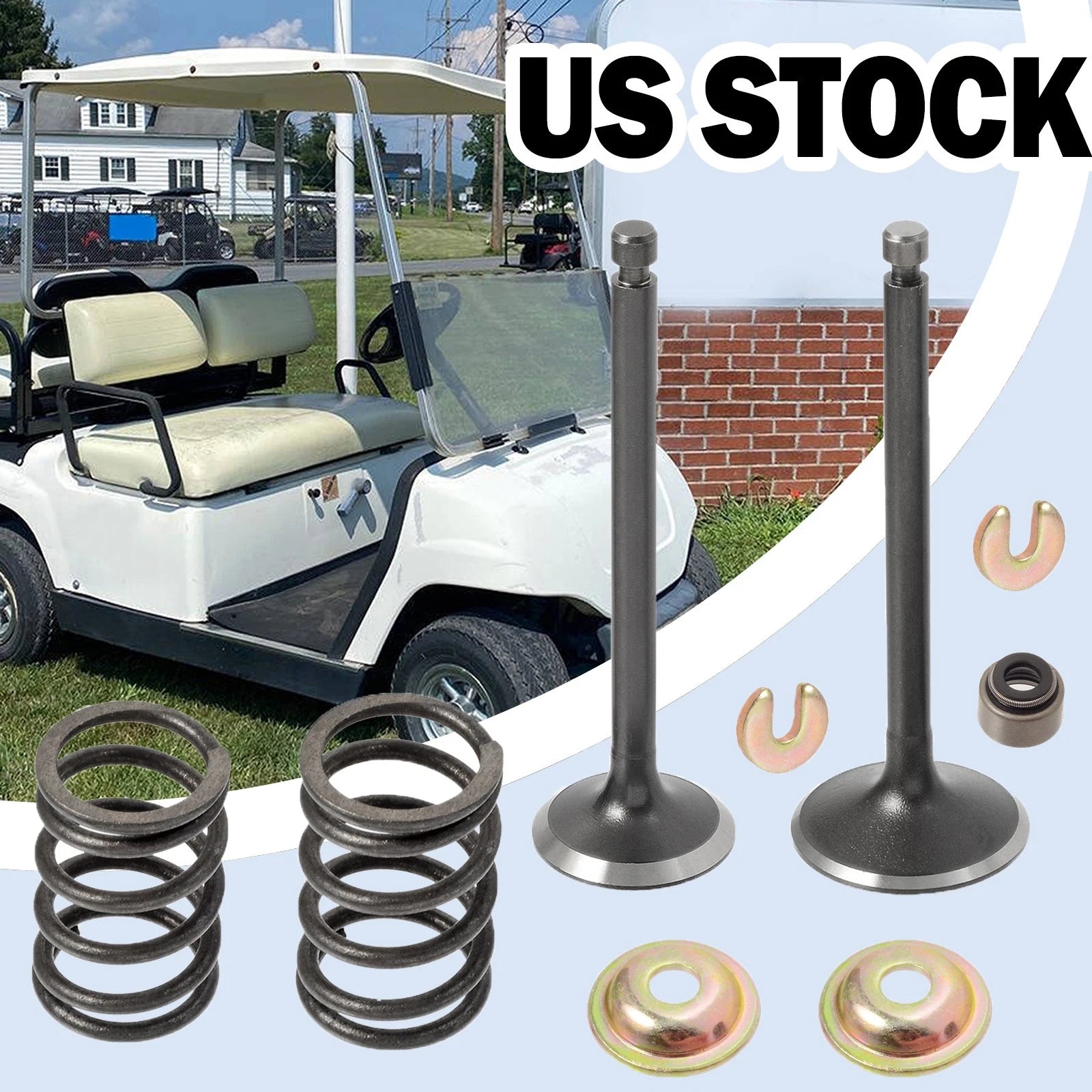 Intake Exhaust Valve Kit Seal Spring for Yamaha Golf Cart G27 G28 G29 (1996–2011)