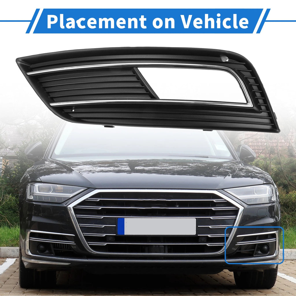 Front Left Fog Light Grill Replacement for Audi A4 S4 (2013–2015)