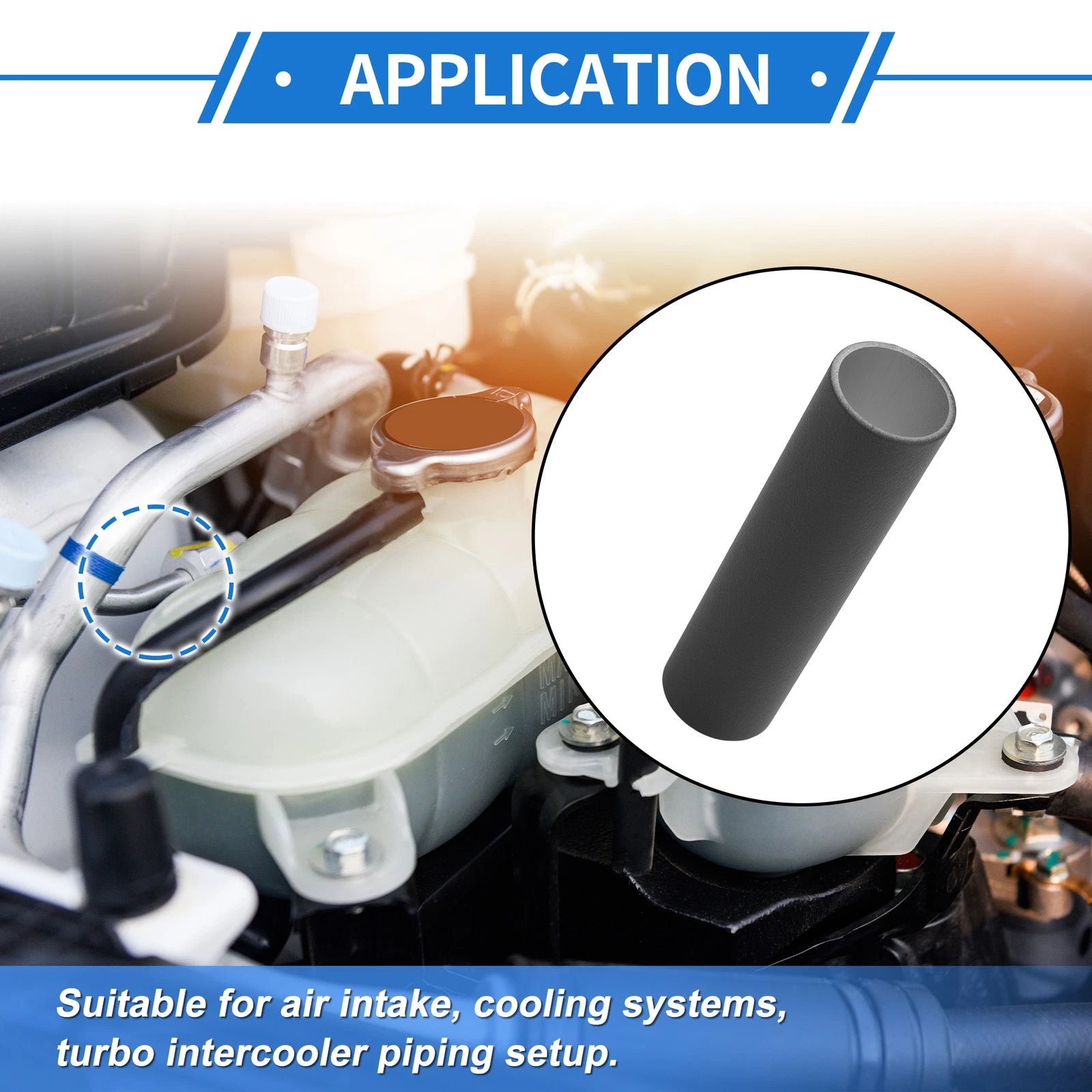 0.75" OD Intercooler Pipe for Universal Applications (0° Angle, 3" Length)