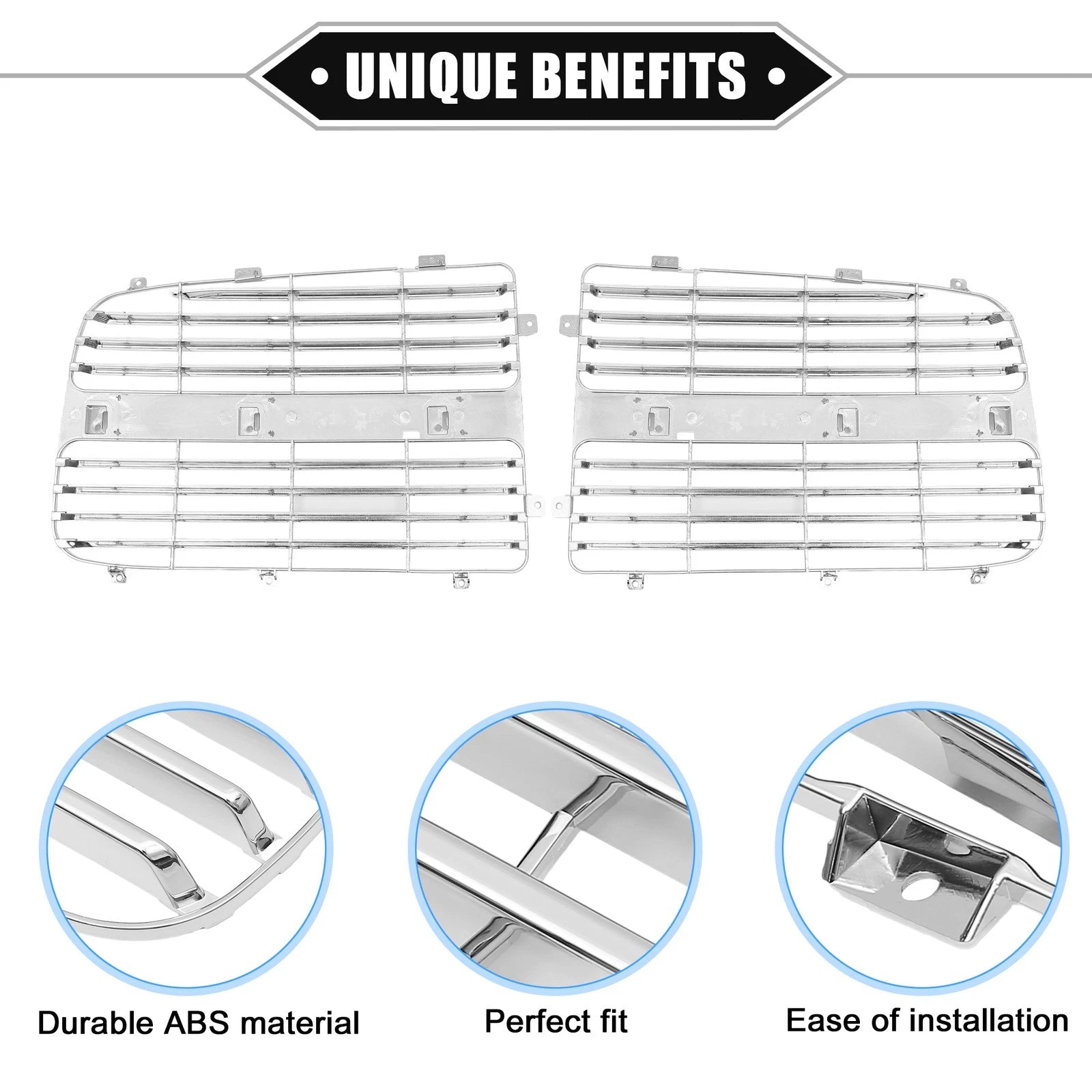 Front Grille Assembly Pair Replacement for Dodge Ram 3500 (2003–2005)