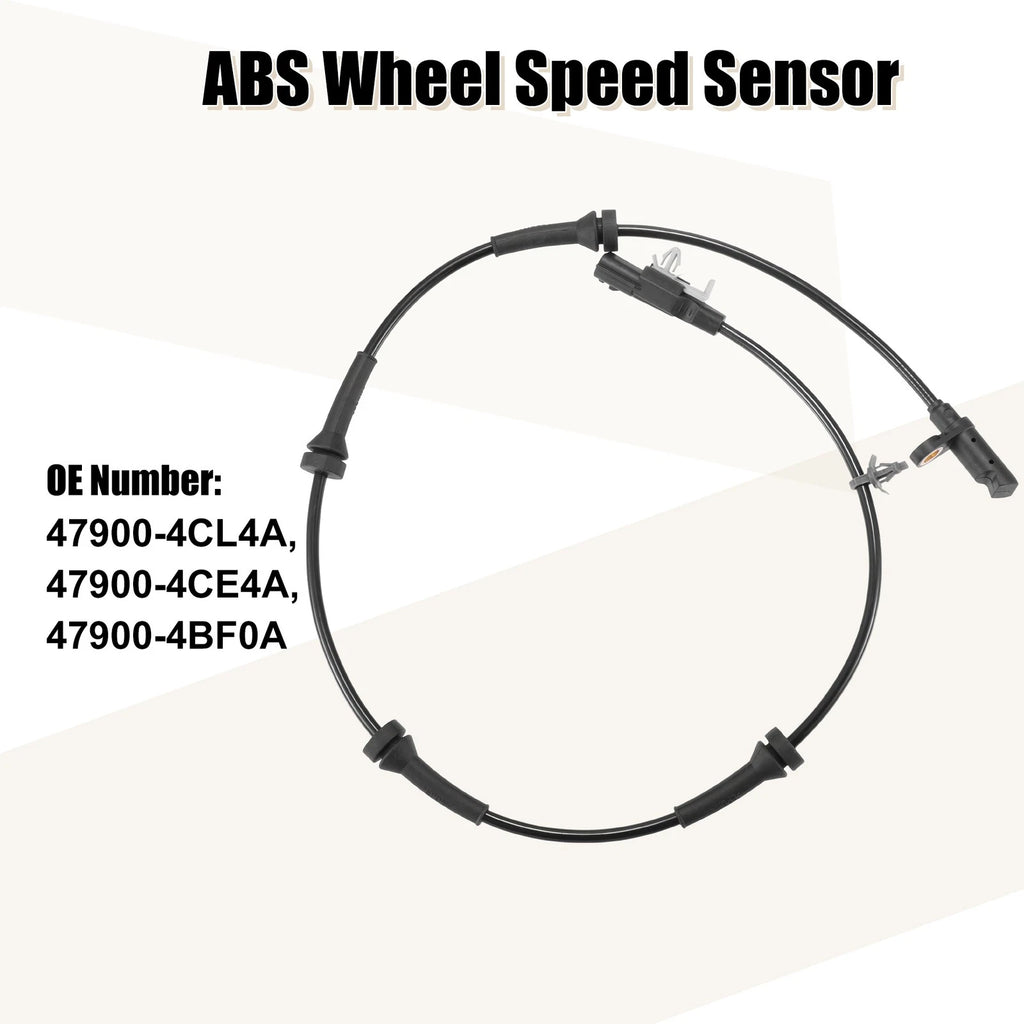 2X ABS Wheel Speed Sensor for Nissan Rogue (2015–2017) 47900-4CL4A