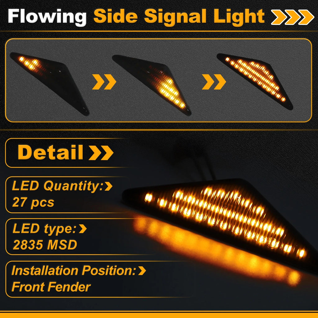 Side Marker Fender Light Replacement Pair for Ford Focus (1998–2004)