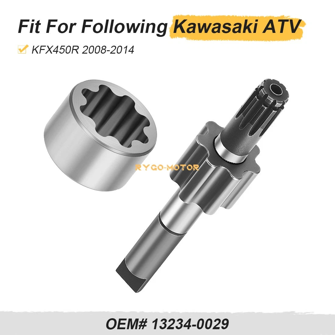 Oil Pump Assembly Feed Shaft and Rotor for Kawasaki KFX450R (2008–2014) 13234-0029