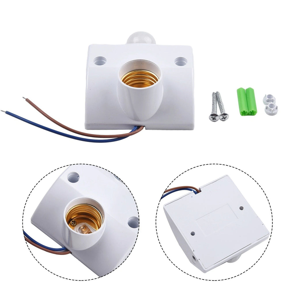 PIR Motion Sensor Light Socket for E27 Bulb (AC110-240V)