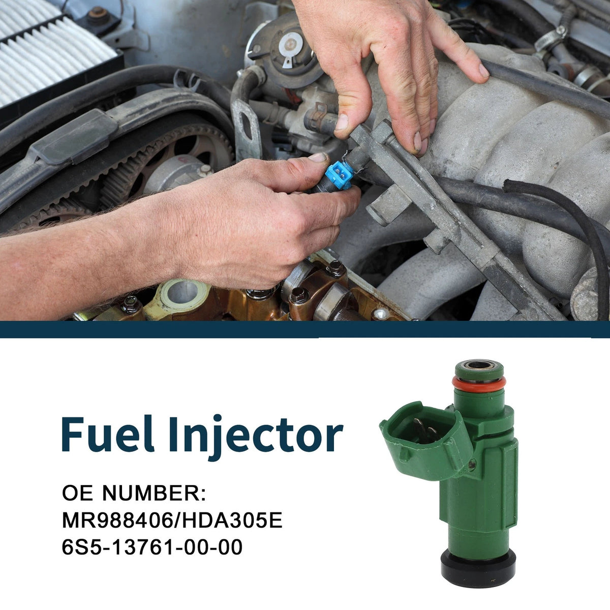 Fuel Injector No. MR988406 for Mitsubishi Outlander (2004) 1 Pc Green