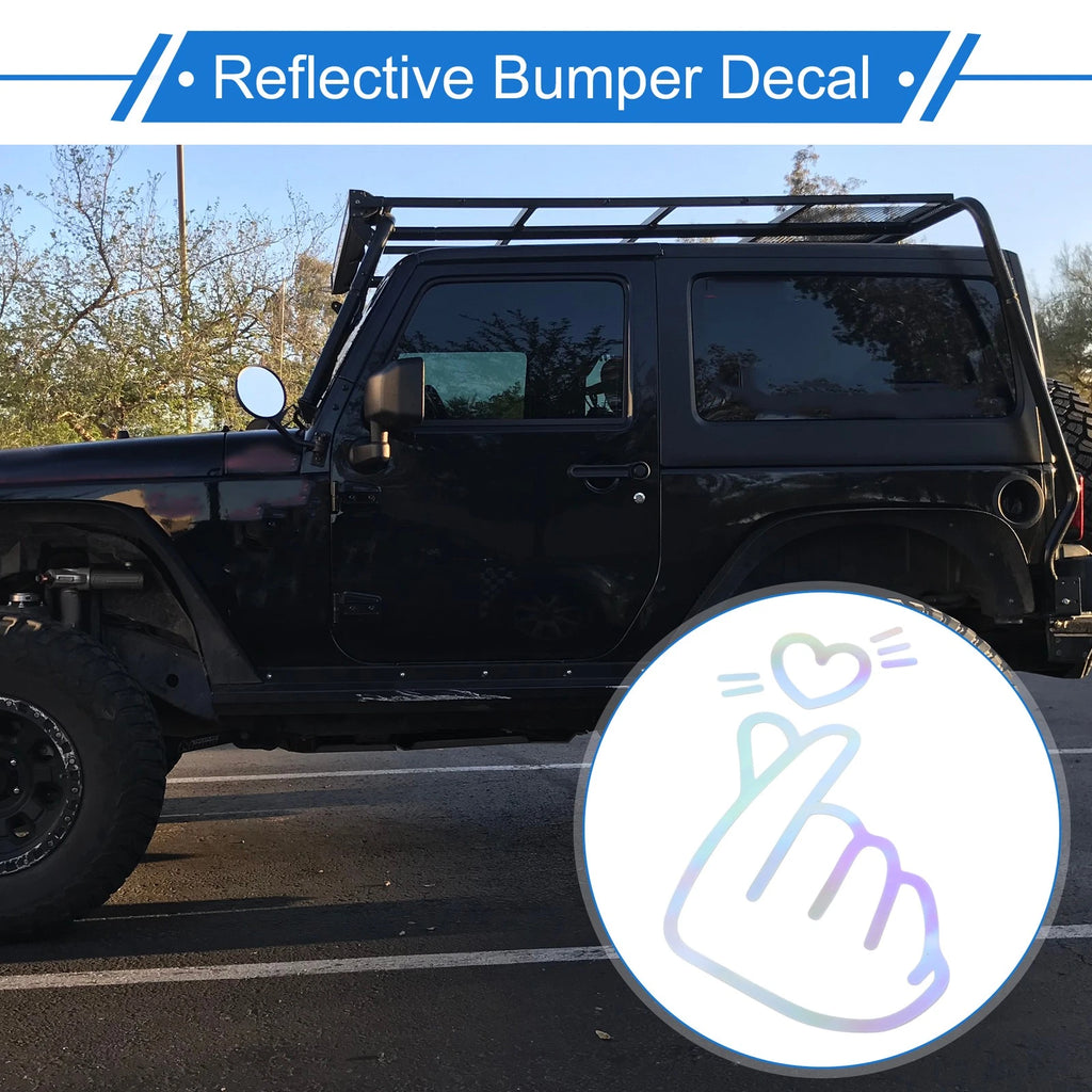 Reflective Bumper Decal for - Colorful Gradient Heart