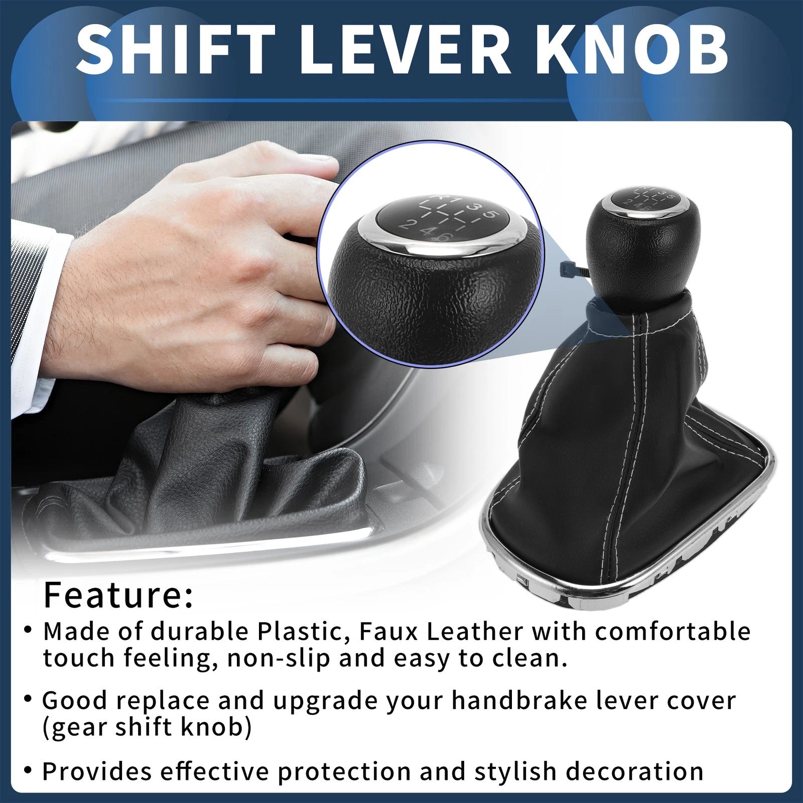 Gear Shift Knob with Cover Replacement for Chevrolet Cruze (2011–2015)