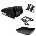 Matte Chopped Tour Trunk Backrest Mount for Harley Touring (2014–2026)