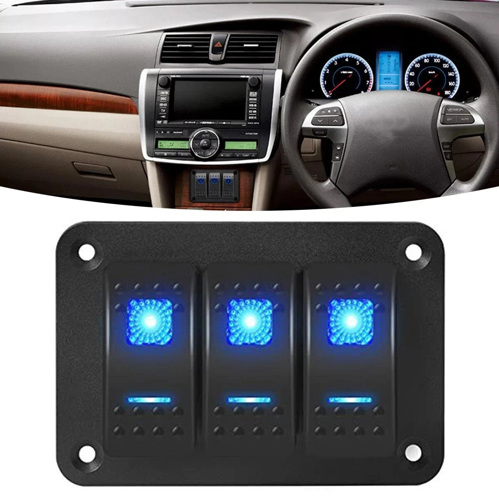 3 Gang Rocker Switch for Easy Installation