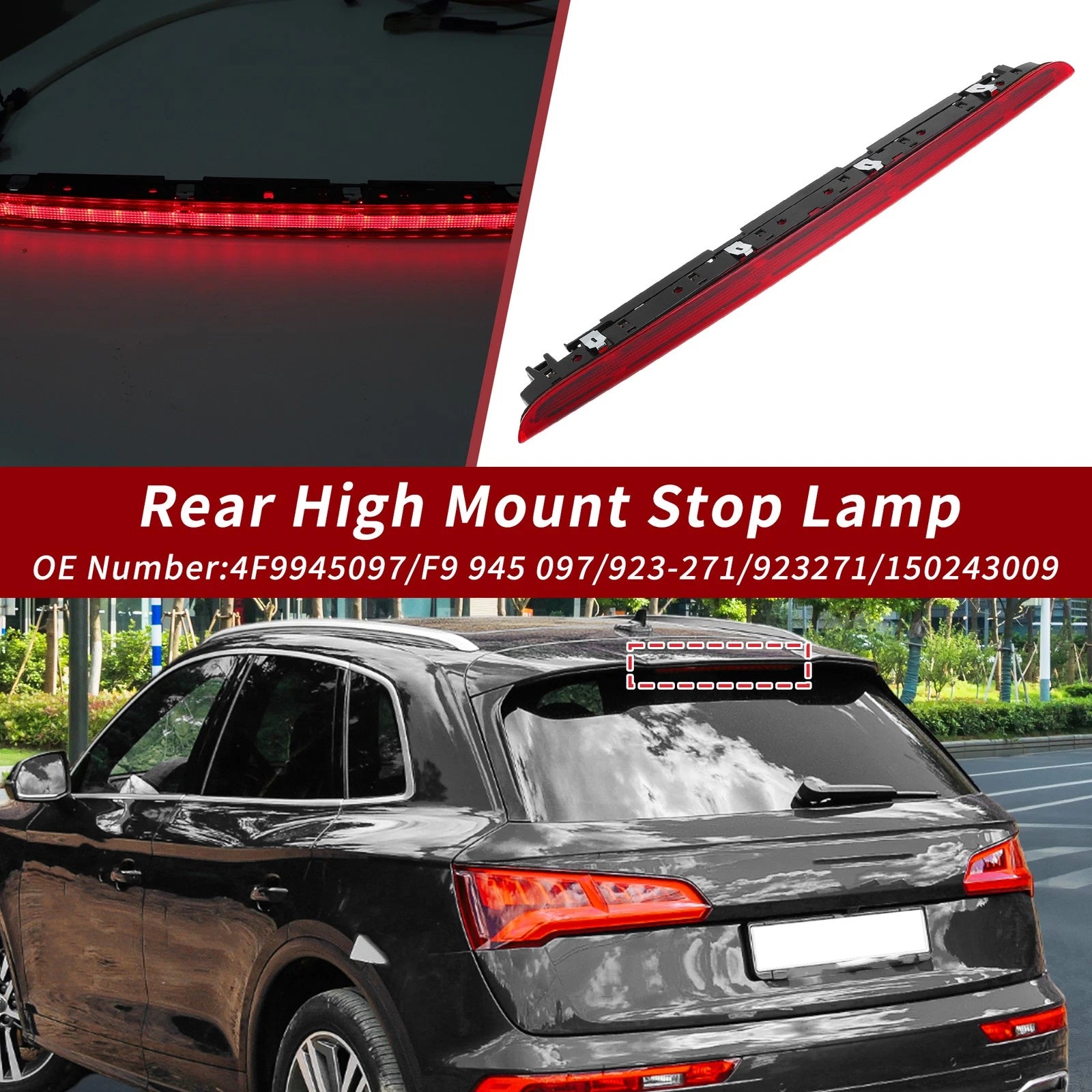 High Mounted LED Third Brake Light Replacement for Audi A6 C6 Avant (2005–2011)