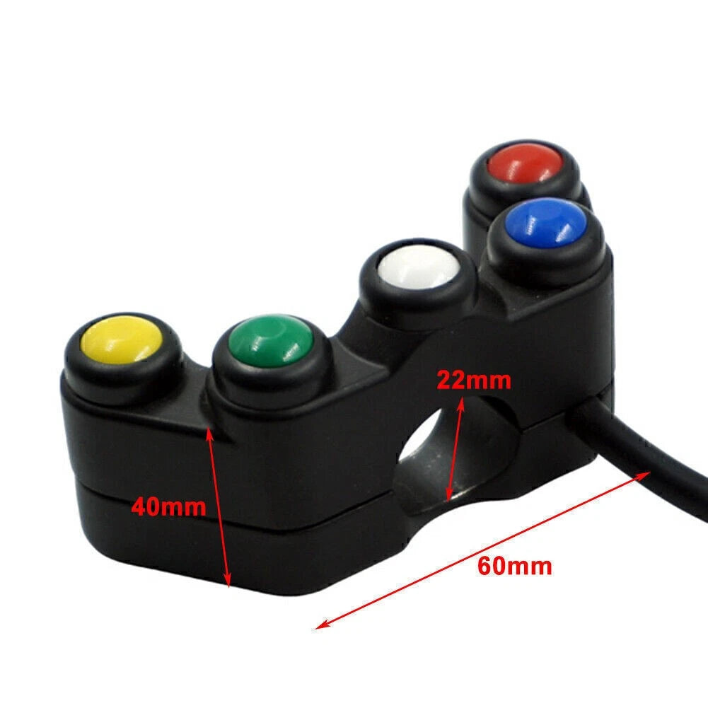 Universal 5 Button Handlebar Switch for Motorcycle (7/8" 22mm)