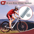 Bicycle Spokes Set 123mm Galvanized Carbon Steel for 13G Wheels (36)