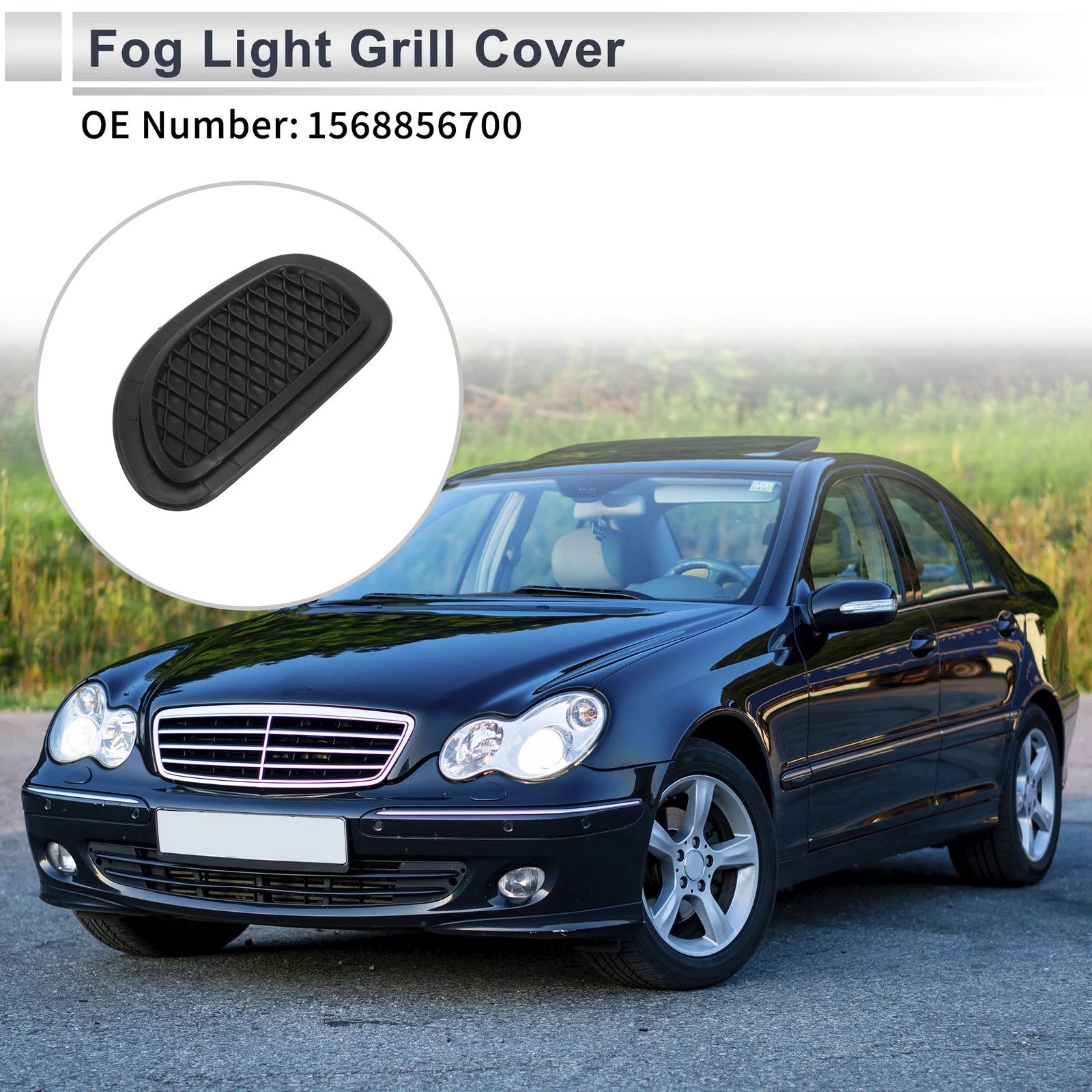 Front Left Fog Light Grill Replacement for Mercedes Benz GLA 220 (2018–2020)