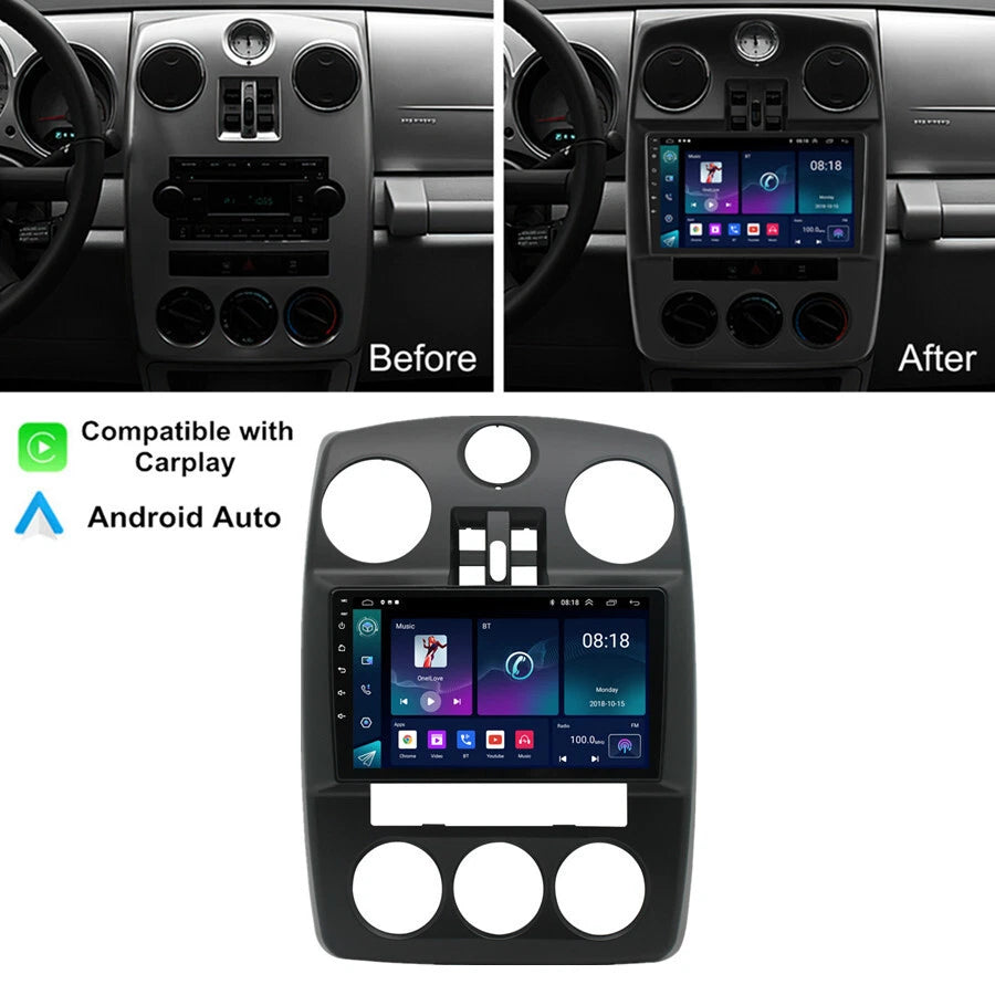 9" Android 13.0 Stereo Radio GPS Wifi for Chrysler PT Cruiser (2006–2010)