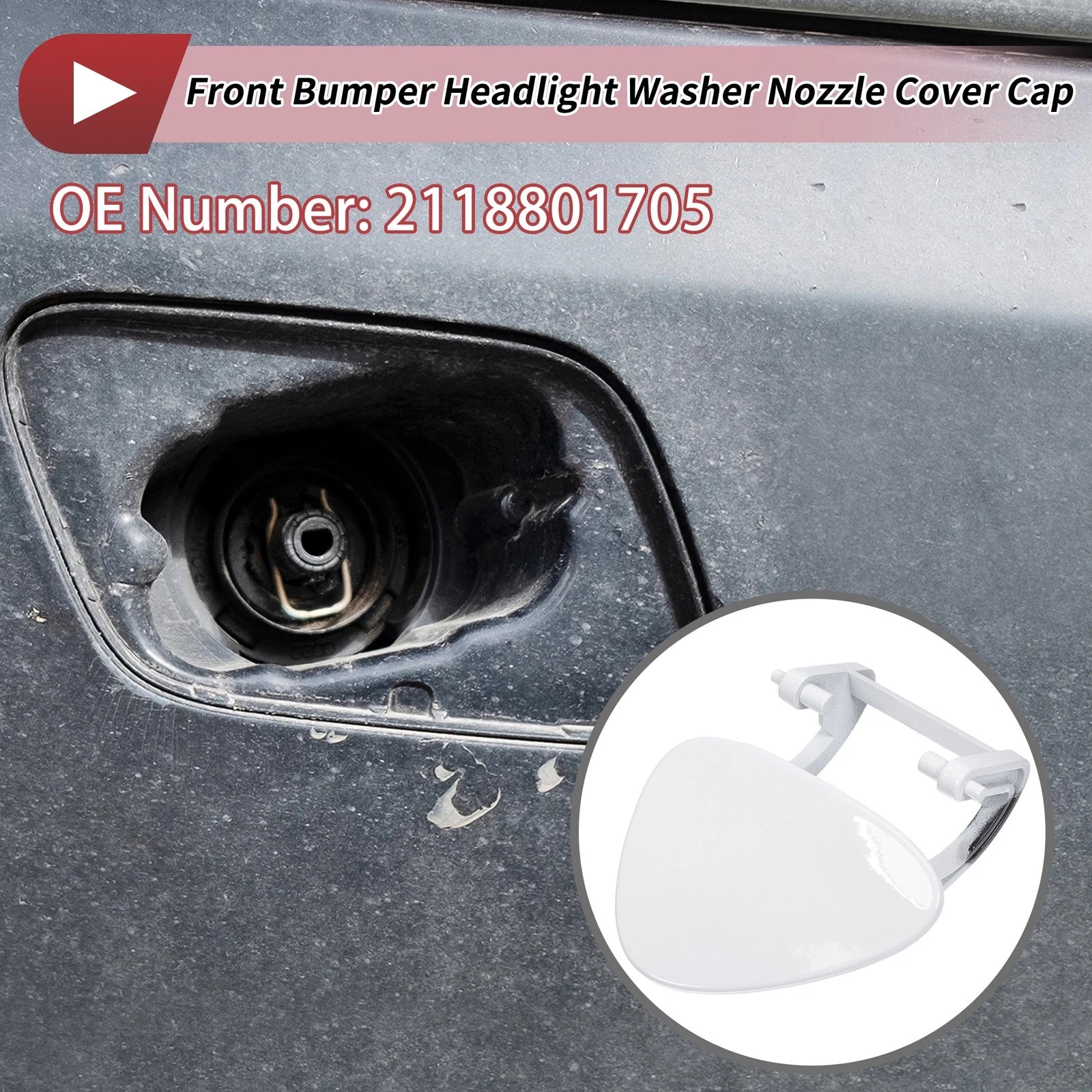 Front Left Washer Nozzle Cover Cap for Mercedes-Benz E320 (1994–2006)