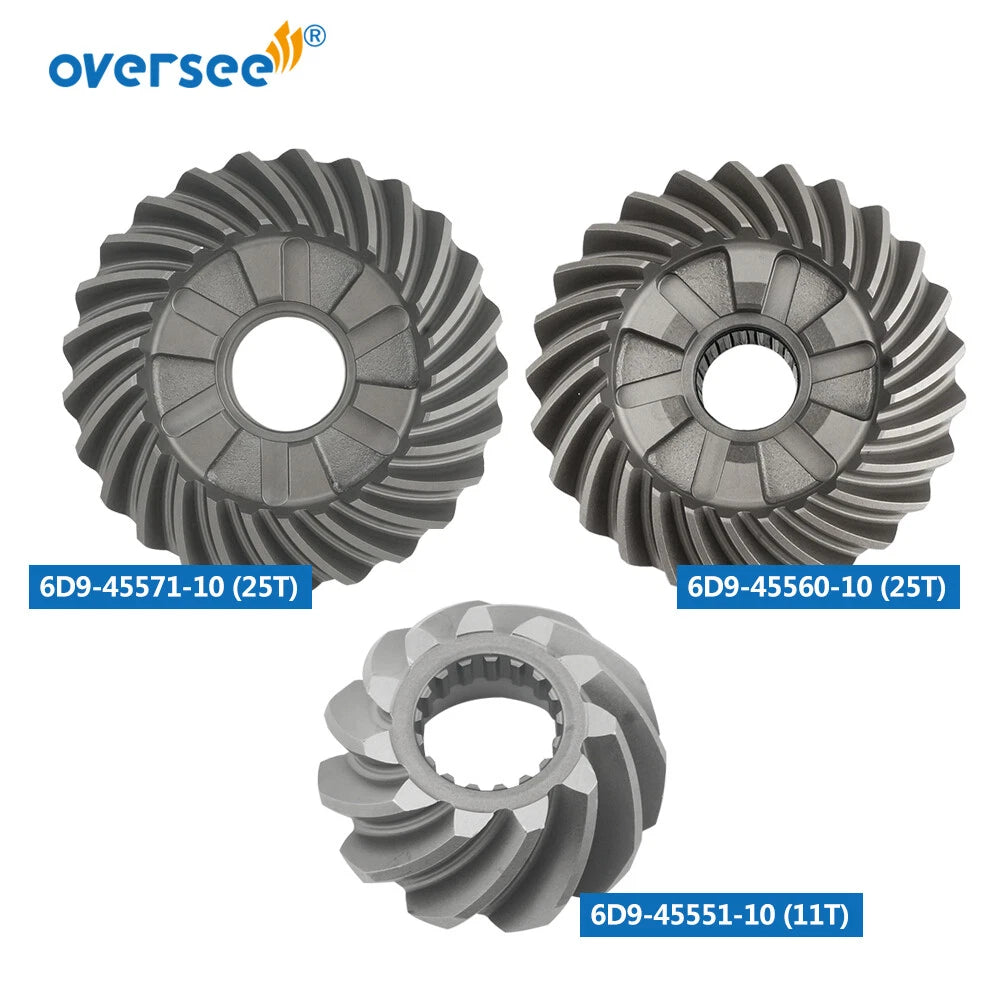 6D9 Gear Kit 25T/25T/11T for Yamaha F50 F60 F90 (2000–2023) 6D9-45560 6D9-45551 6D9-45571