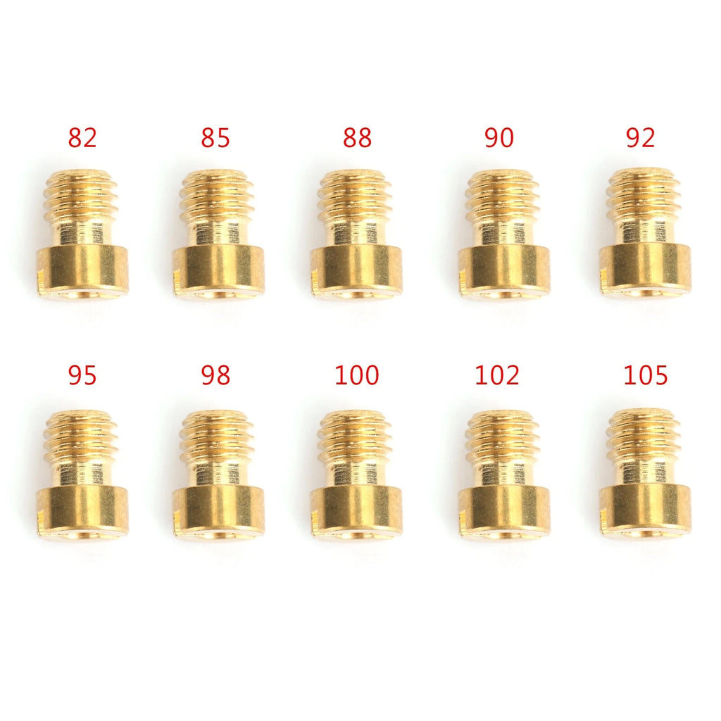 10 Round Head Main Jet Kit for Motorcycle Scooter PZ19 T9 (82-105)