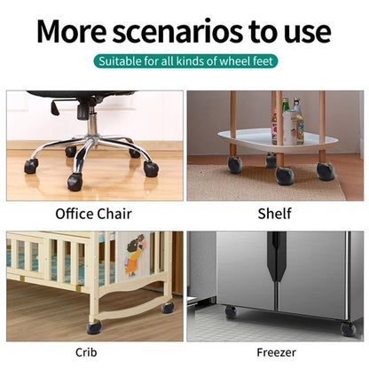 5x Chair Wheel Covers for Office and Dining Chairs (Floor Scratch Protection)
