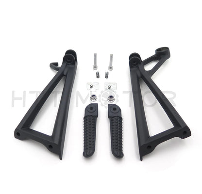 Black Passenger Foot Pegs Rear Assembly for Yamaha R6/R6S (2003–2009)