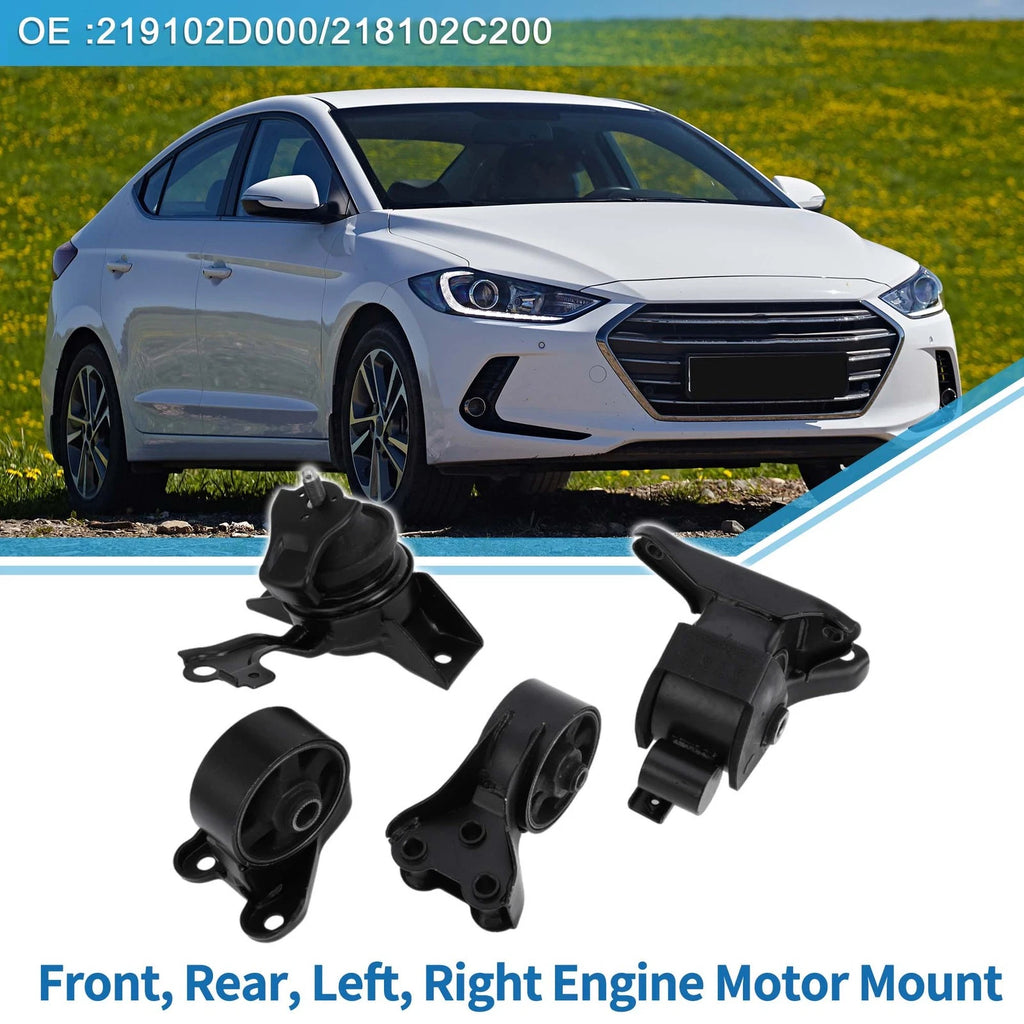 Engine Motor Trans Mount Set Replacement for Hyundai Elantra 2.0L (2001–2006)