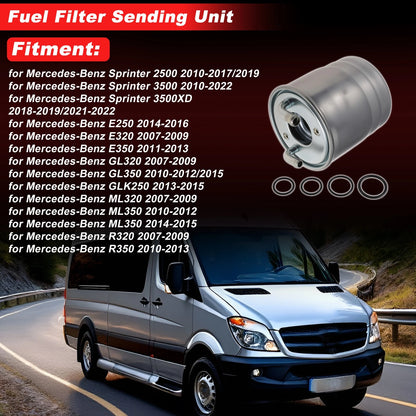 Fuel Filter Assembly Set for Mercedes-Benz Sprinter 2500 (2010–2017, 2019) No.WK8016X