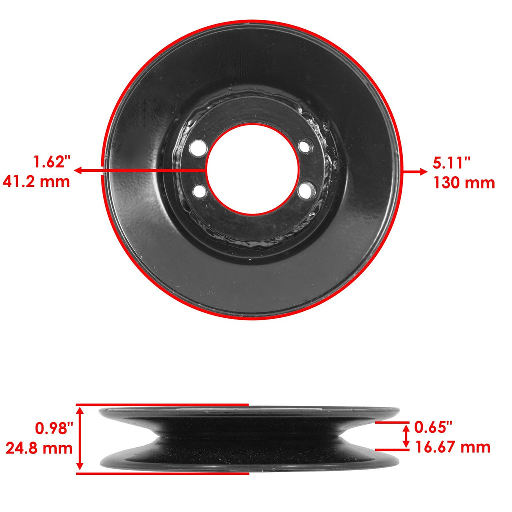 Caltric Deck Pulley Replacement for Scag Tiger Cat (2015–2024)