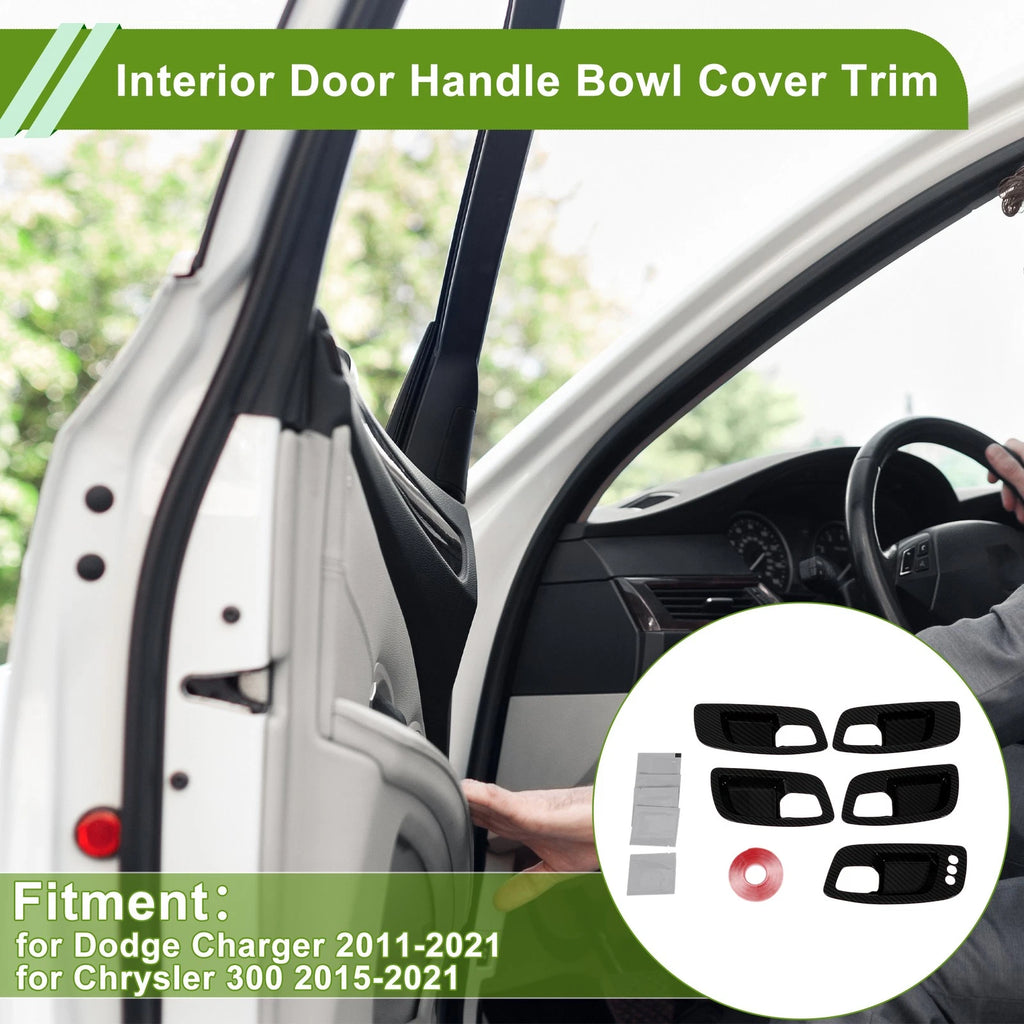 Interior Door Handle Bowl Cover Trim Replacement for Dodge Charger (2011–2021)