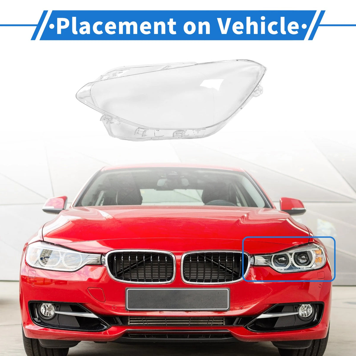 Headlight Lens Cover Front Left for BMW 1 Series (2012–2014)