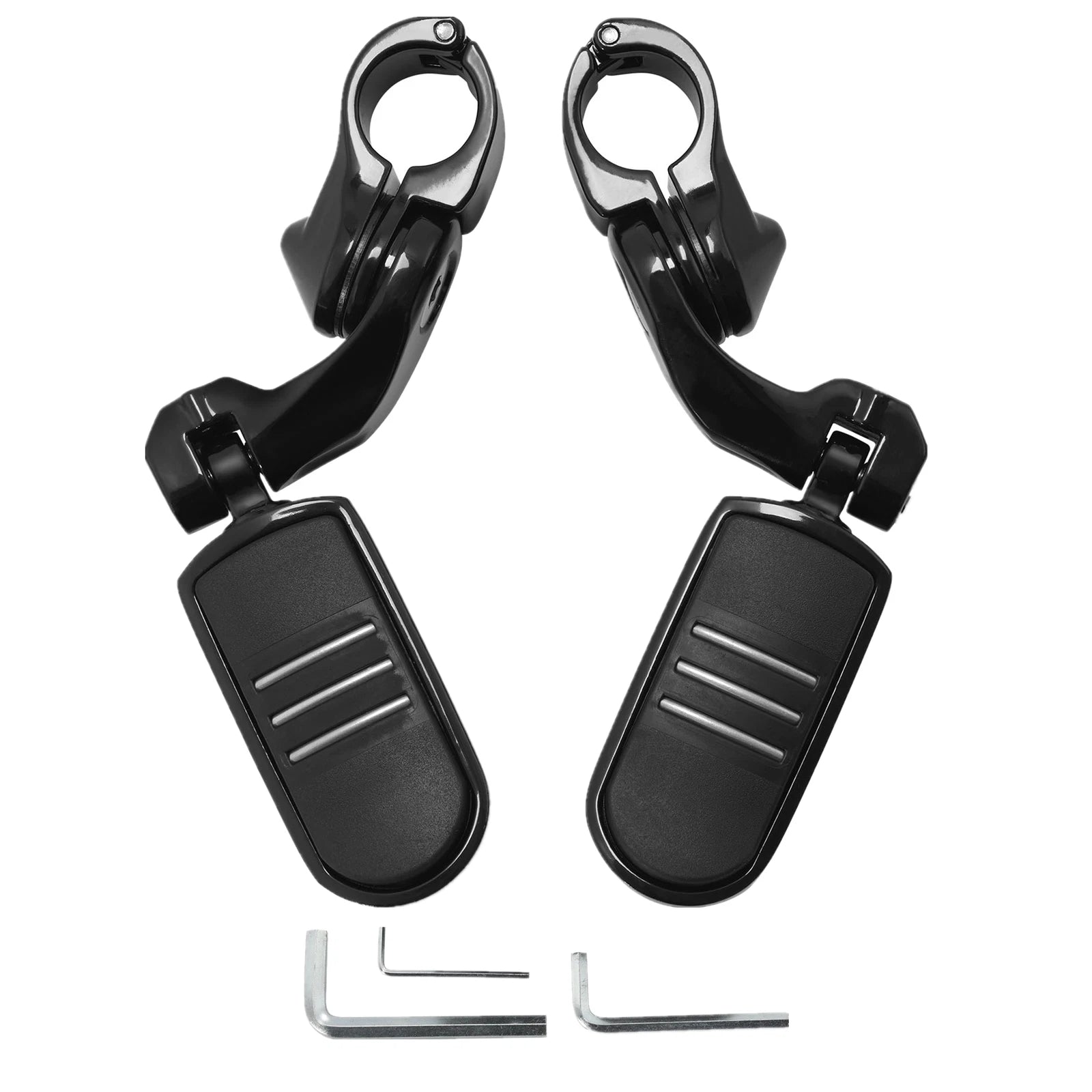 1-1/4" Black Short Angled Pegstreamliner Engine Guard Foot Peg for Harley
