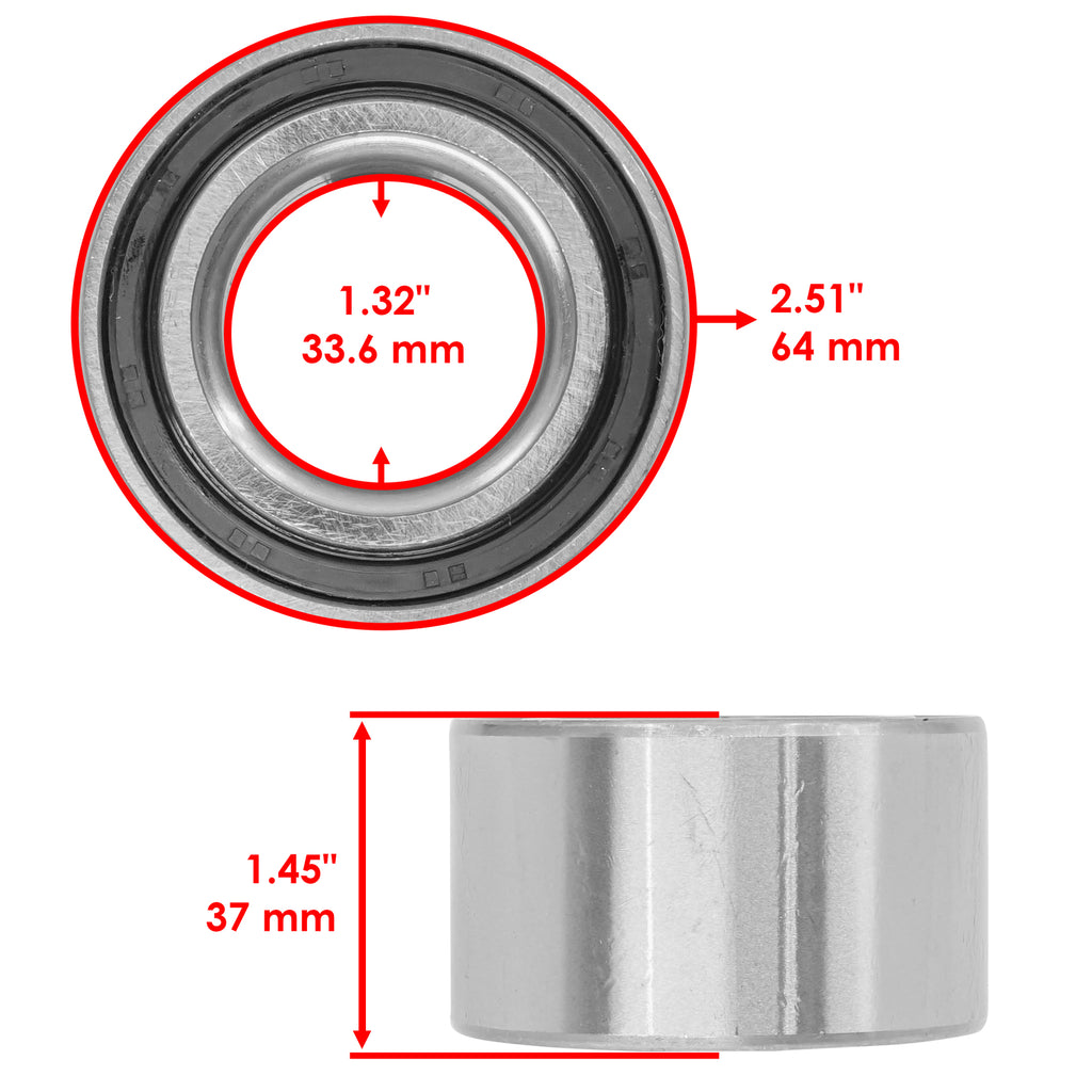 Caltric Front Knuckle Bearing and Seals for Honda MUV700 (2009–2013)
