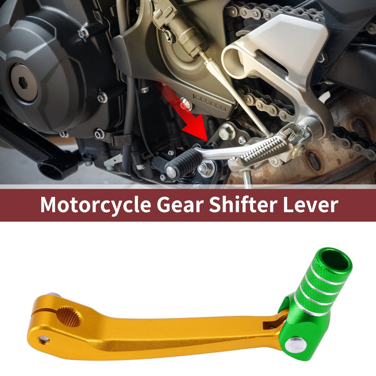 Gear Shift Lever Replacement for Honda CRF150F (2003–2021) Gold Tone Silver