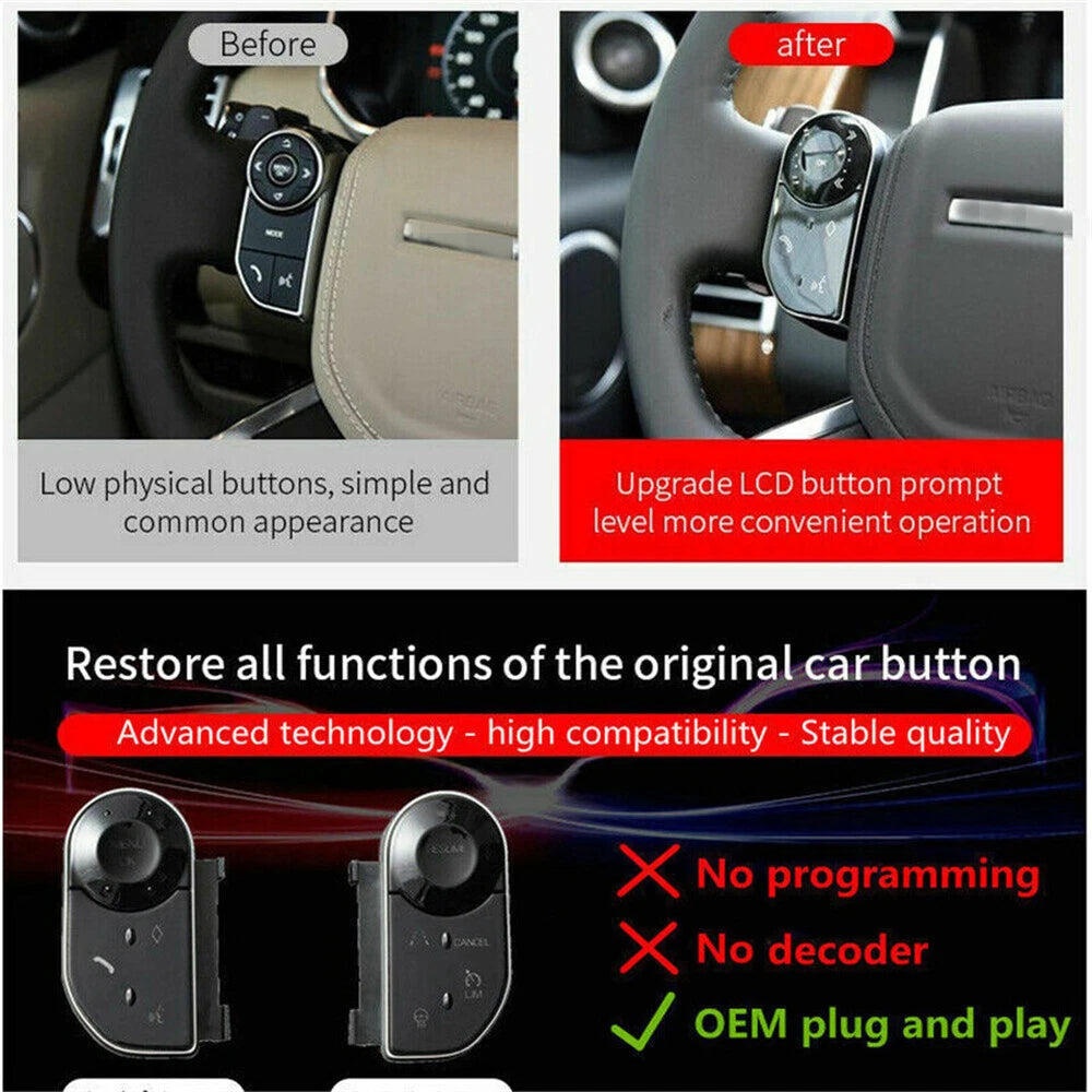 2x Steering Wheel Control Button Switch Set For Land Range Rover L405 2014-2017
