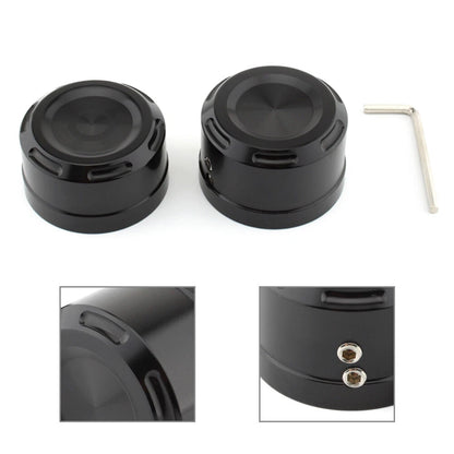 1 Pair Black Rear Axle Bolt Nut Cap Cover for Harley Softail (2018–2023)