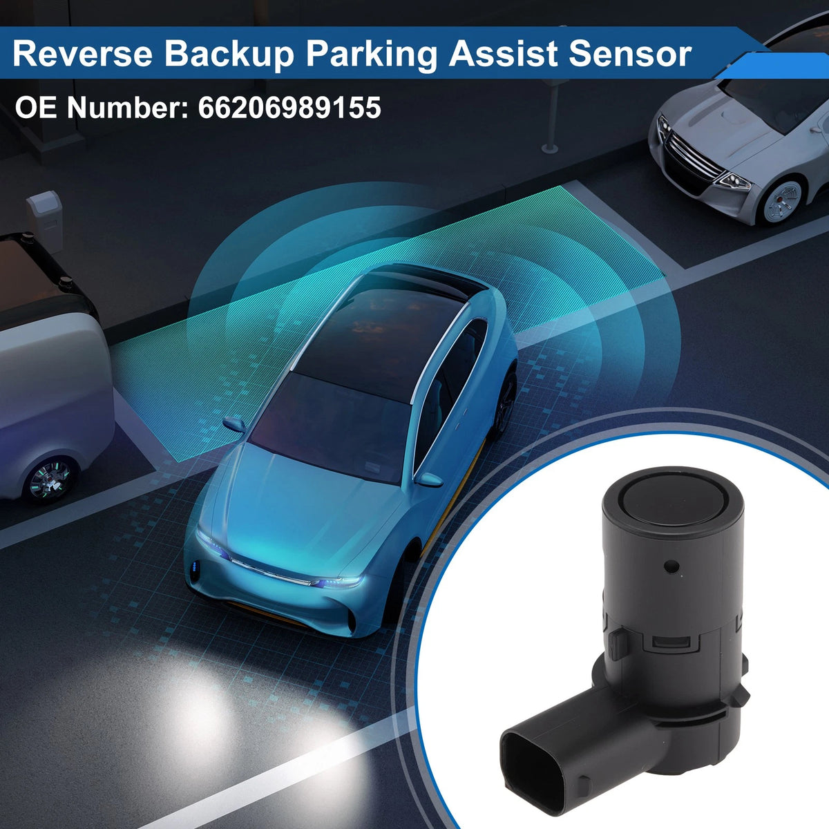 1 Pc Reverse Backup Parking Sensor for BMW 7 Series E65 (2001–2008) No.66206989155