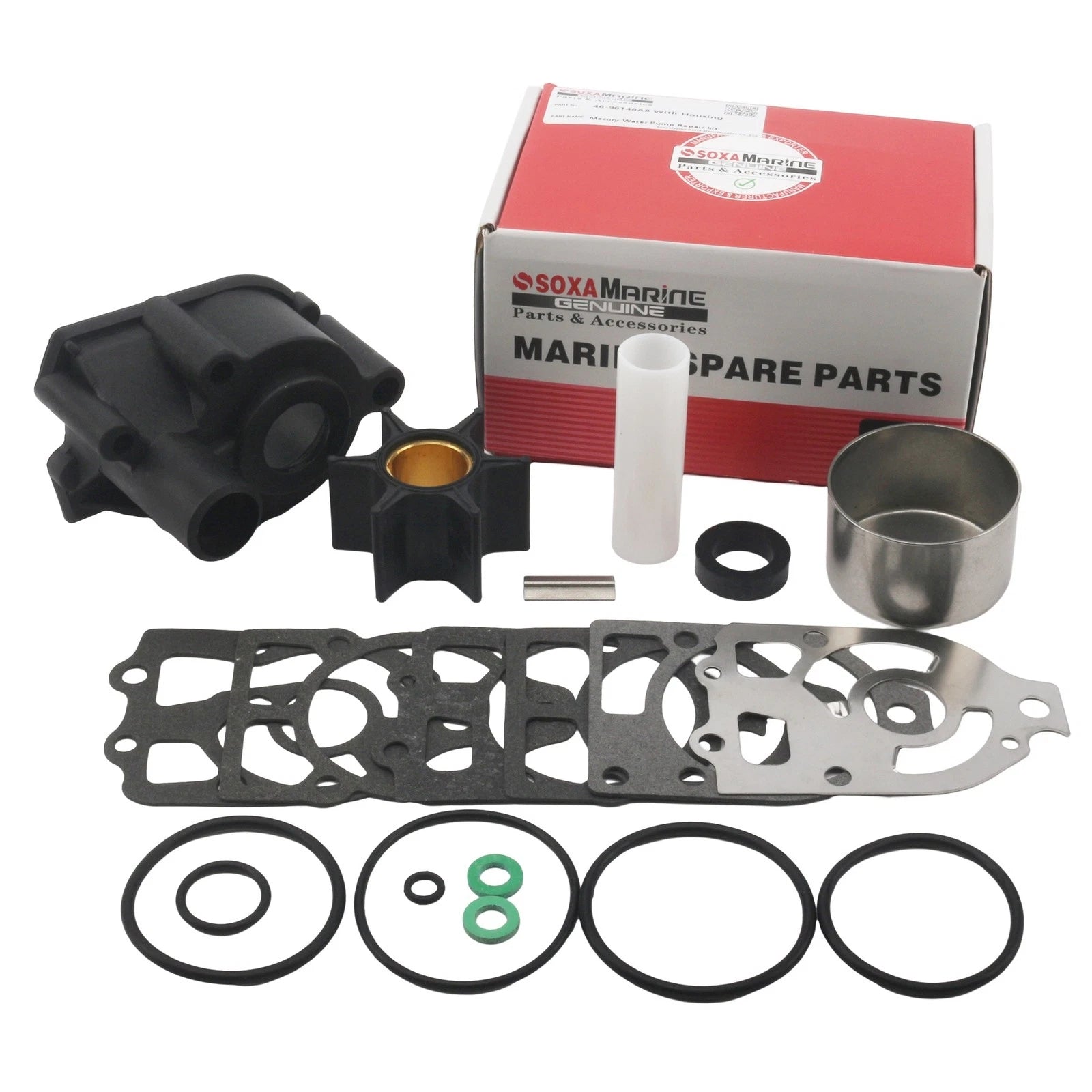 Water Pump Impeller Kit for Mercury Mercruiser Alpha One (46-96148Q8, 46-96148A8)