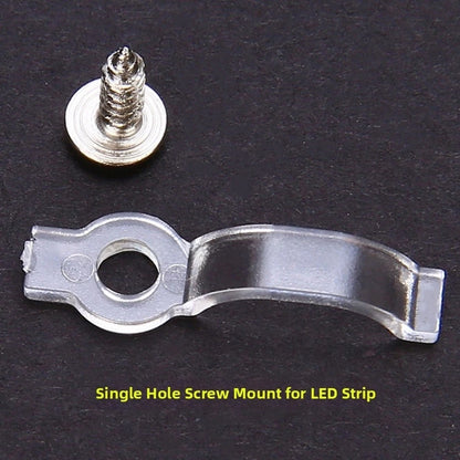 100 Pack Transparent LED Strip Mounting Clips for 8mm 9mm 10mm Tape