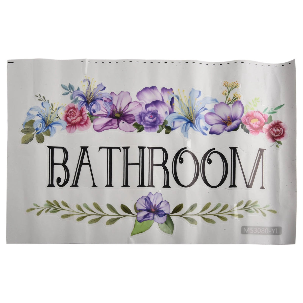 Waterproof Vinyl Wall Sticker for Bathroom Toilet Decoration